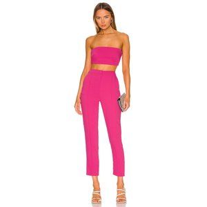 superdown Remy Bandeau Pant Set in Hot Pink